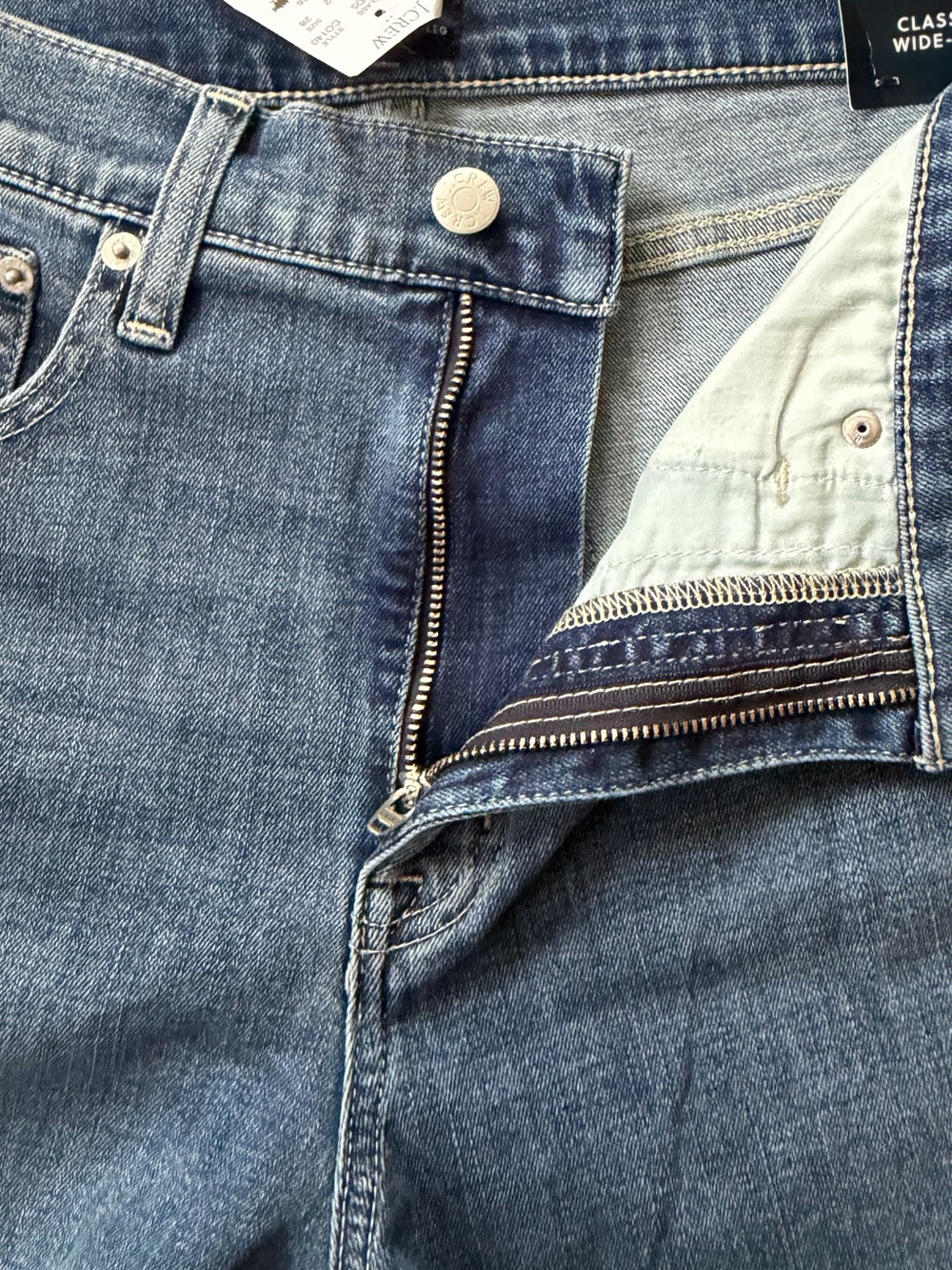 J. Crew Factory Classic Wide Leg Cuffed Jean Women’s Size 28 NEW Blue Jeans - Picture 8 of 13